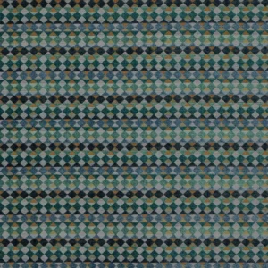 blue geometric velvet-chenille fabric from Jane Churchill
