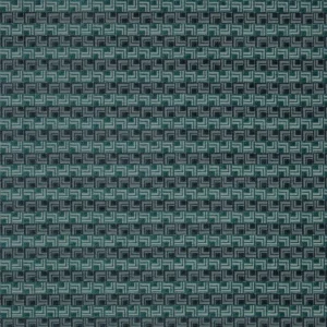 blue geometric velvet-chenille fabric from Jane Churchill
