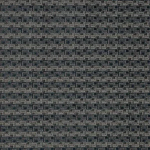 black-grey geometric velvet-chenille fabric from Jane Churchill