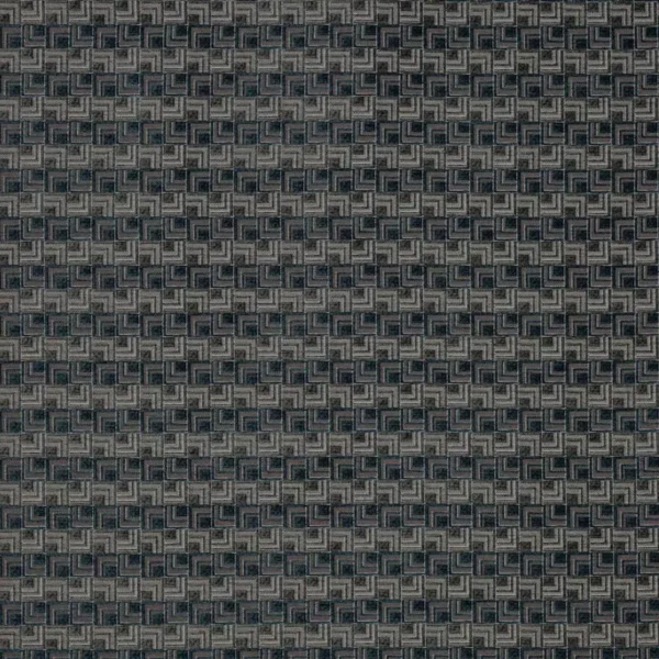 Floyd Fabric - Charcoal / Midnight by black-grey geometric velvet-chenille fabric from Jane Churchill