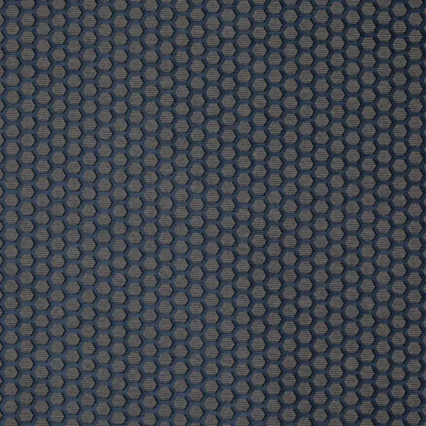 Axel Fabric - Midnight by blue geometric velvet-chenille fabric from Jane Churchill