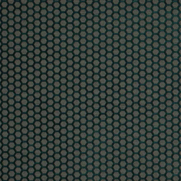 blue geometric velvet-chenille fabric from Jane Churchill