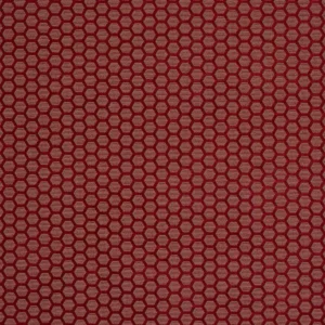 red geometric velvet-chenille fabric from Jane Churchill