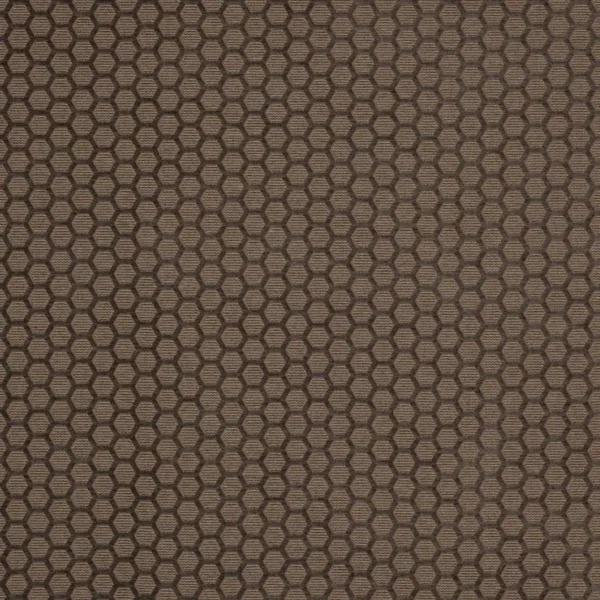 Axel Fabric - Taupe by brown geometric velvet-chenille fabric from Jane Churchill