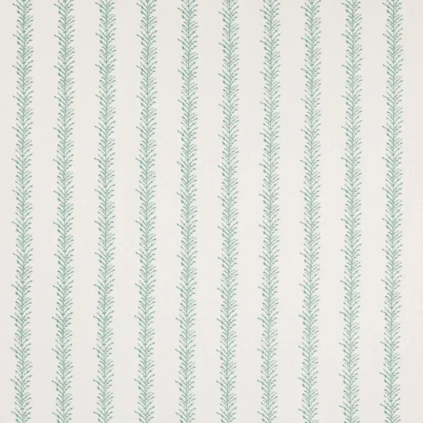 Dorri Fabric - Teal by blue botanical linen fabric from Jane Churchill