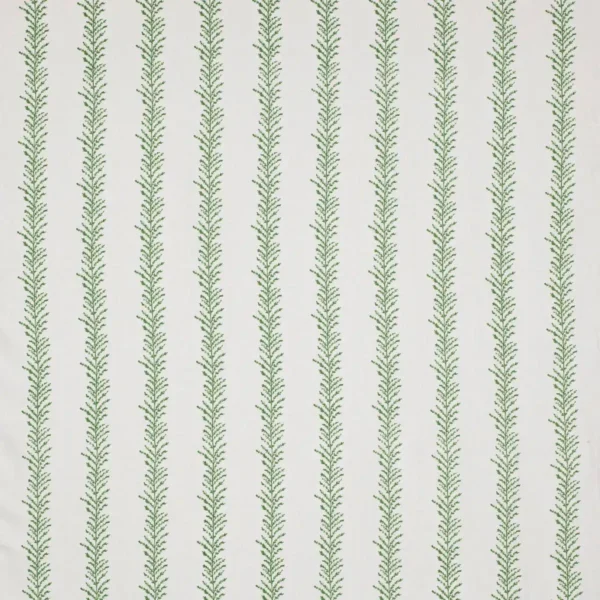 Dorri Fabric - Green by green botanical linen fabric from Jane Churchill