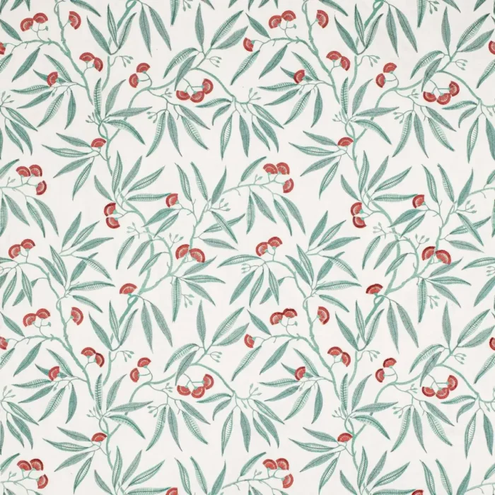 Silverwood Fabric - Red / Green swatch