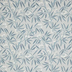 blue botanical embroideried fabric from Jane Churchill