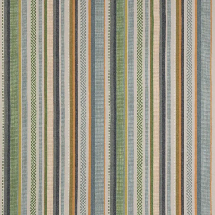 Cabrera Stripe Fabric - Blue / Green – Blue Green swatch