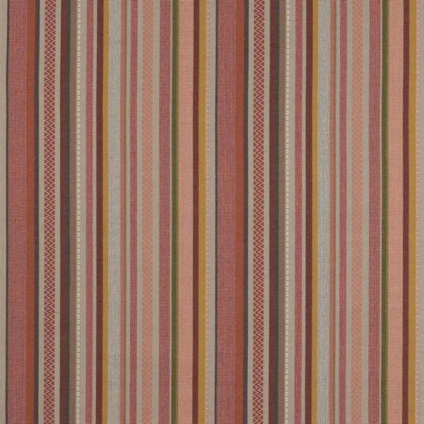 Cabrera Stripe Fabric - Red by orange striped cotton fabric from Jane Churchill