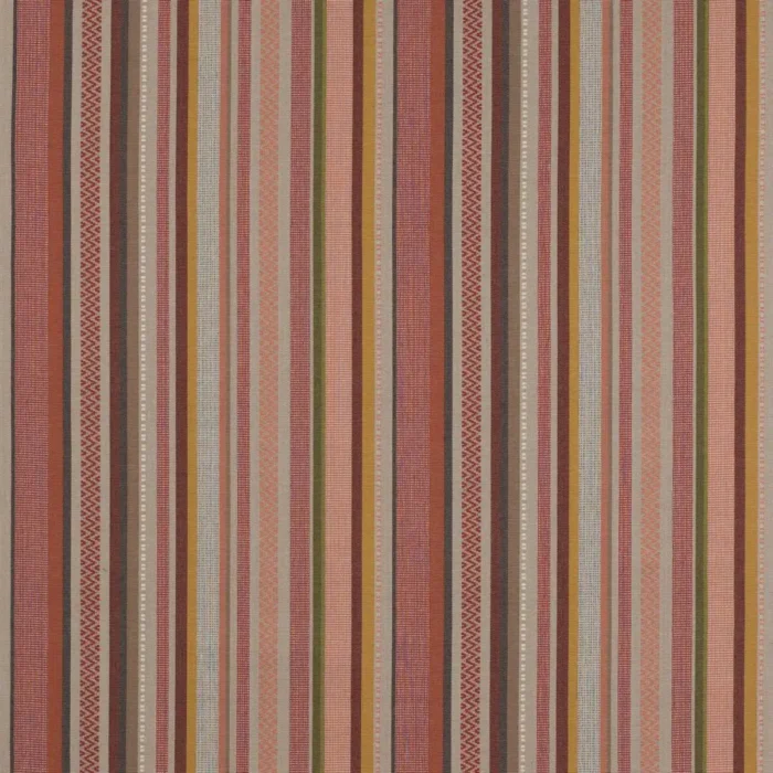 Cabrera Stripe Fabric - Red swatch