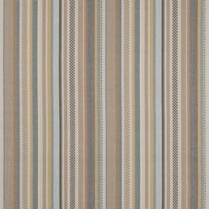 Cabrera Stripe Fabric - Soft Blue / Taupe swatch