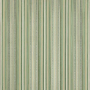 green striped cotton fabric from Jane Churchill