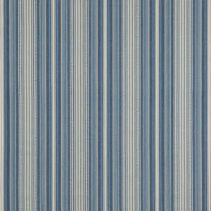 blue striped cotton fabric from Jane Churchill