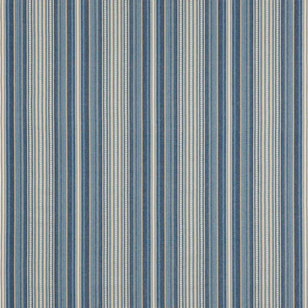 blue striped cotton fabric from Jane Churchill