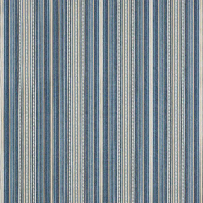Seville Stripe Fabric - Indigo swatch