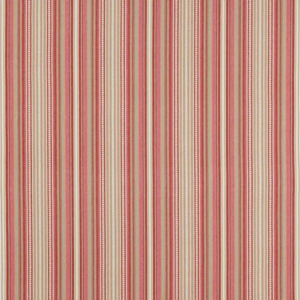 Seville Stripe Fabric - Red / Pink by pink striped cotton fabric from Jane Churchill