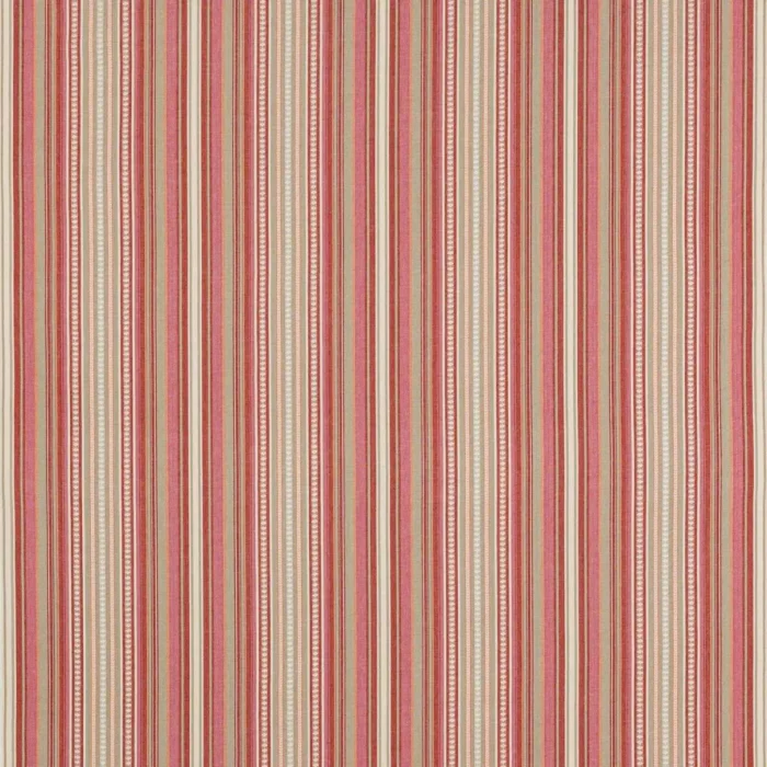 Seville Stripe Fabric - Red / Pink swatch