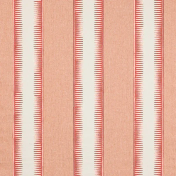 Ezra Stripe Fabric - Red by red striped linen fabric from Jane Churchill