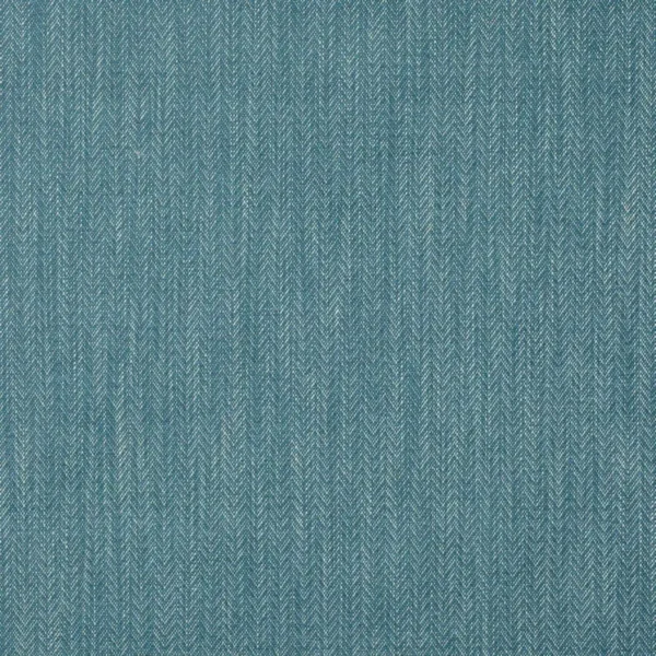 Marlow Fabric - Petrol Blue by blue plain woven fabric from Jane Churchill