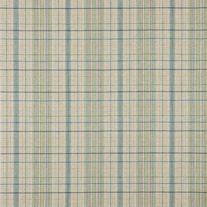 Oxana Check Fabric - Navy / Green swatch