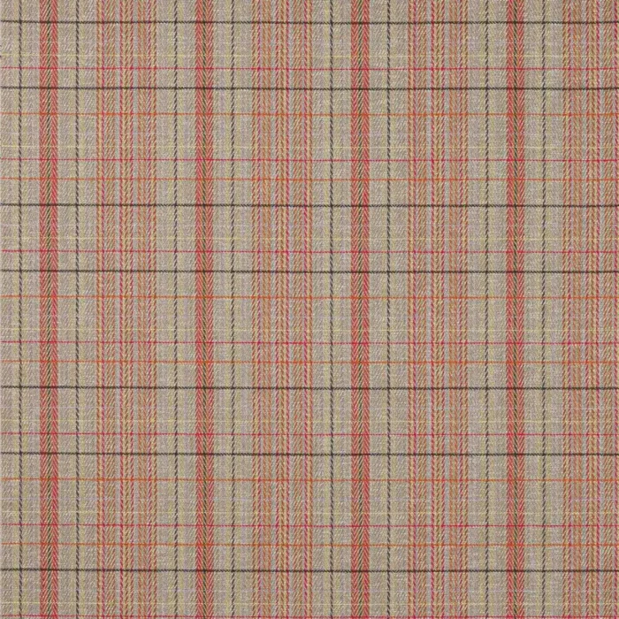 Oxana Check Fabric - Charcoal / Pink swatch