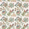 multicolour botanical embroideried fabric from Jane Churchill
