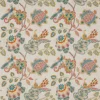 multicolour botanical embroideried fabric from Jane Churchill