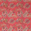 red botanical embroideried fabric from Jane Churchill