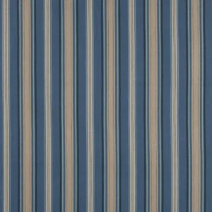 blue striped cotton fabric from Jane Churchill