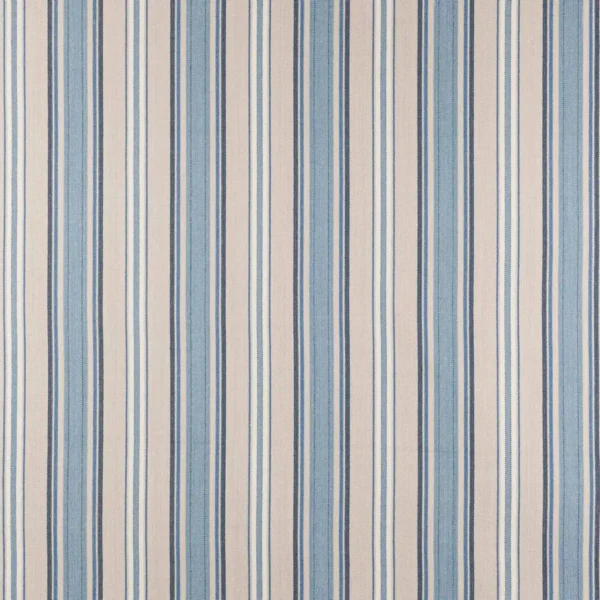 blue striped cotton fabric from Jane Churchill