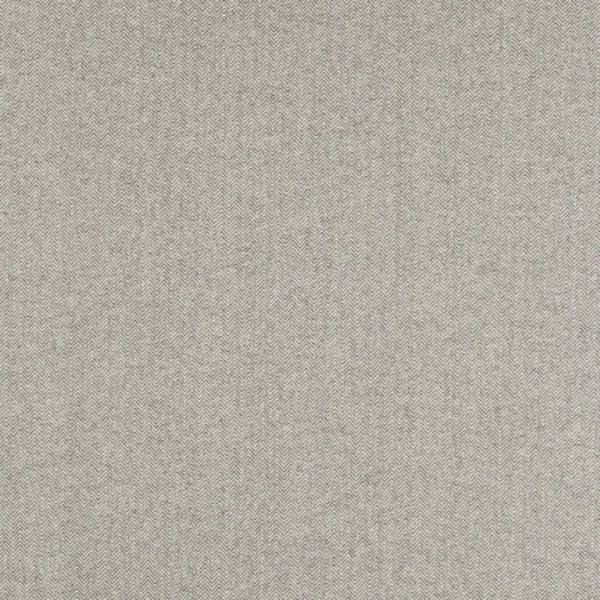 Theo Fabric - Graphite by black-grey plain woolen fabric from Jane Churchill