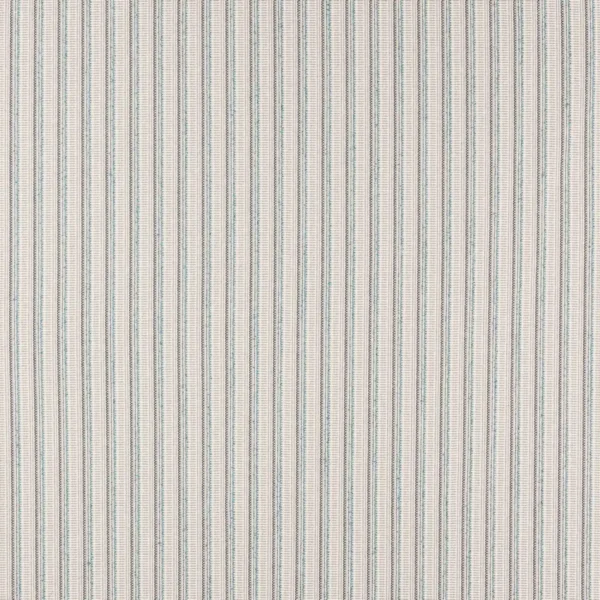 Pico Stripe Fabric - Blue by blue striped woven fabric from Jane Churchill