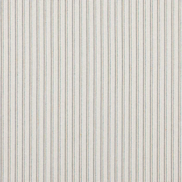 Pico Stripe Fabric - Indigo / Copper by blue striped woven fabric from Jane Churchill
