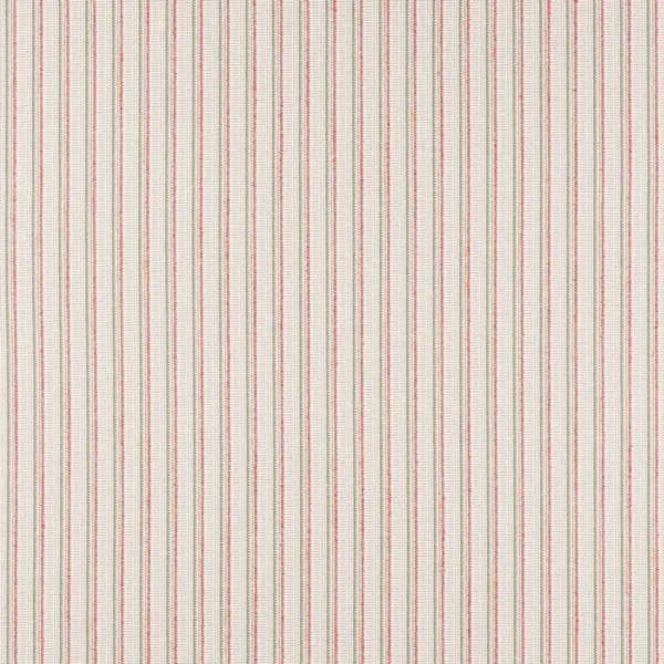 Pico Stripe Fabric - Red by red striped woven fabric from Jane Churchill