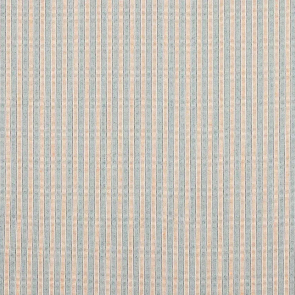 Cadiz Stripe Fabric - Indigo / Copper by blue striped woven fabric from Jane Churchill