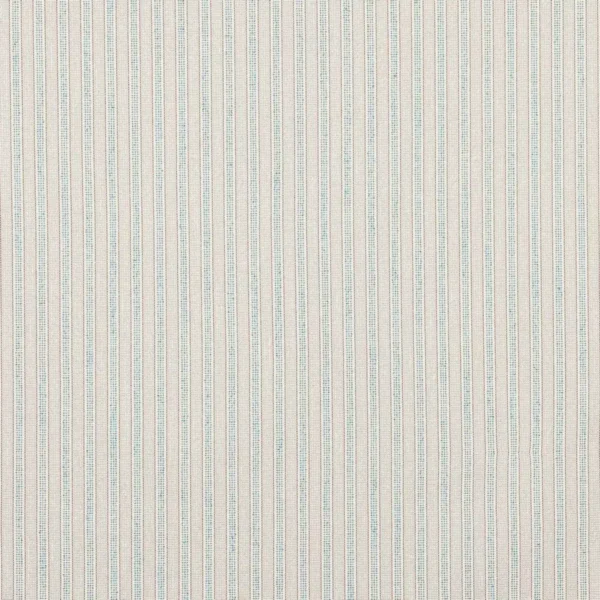 Cadiz Stripe Fabric - Teal by blue striped woven fabric from Jane Churchill