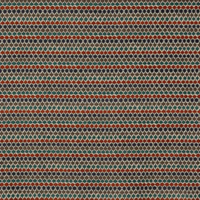 Hexam Fabric - Teal / Orange swatch