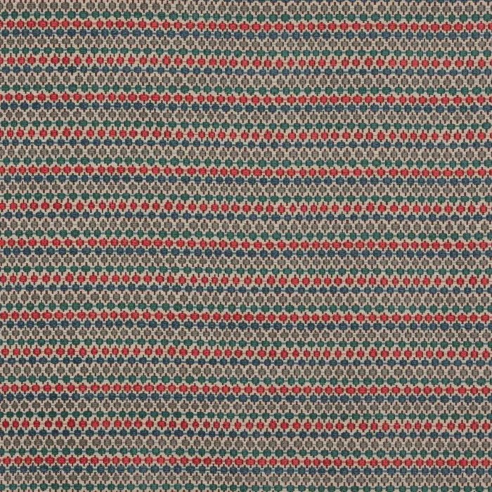 Hexam Fabric - Coral / Blue swatch