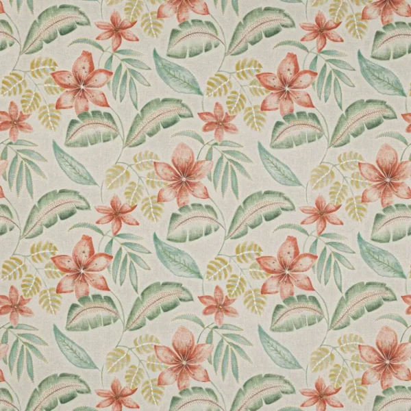 green botanical printed fabric from Jane Churchill