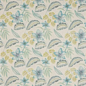 blue botanical printed fabric from Jane Churchill