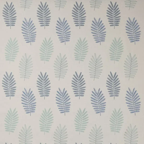 Ferndown Fabric - Blue by blue botanical embroideried fabric from Jane Churchill