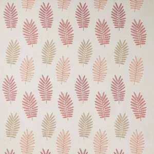 red botanical embroideried fabric from Jane Churchill