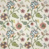 multicolour botanical embroideried fabric from Jane Churchill