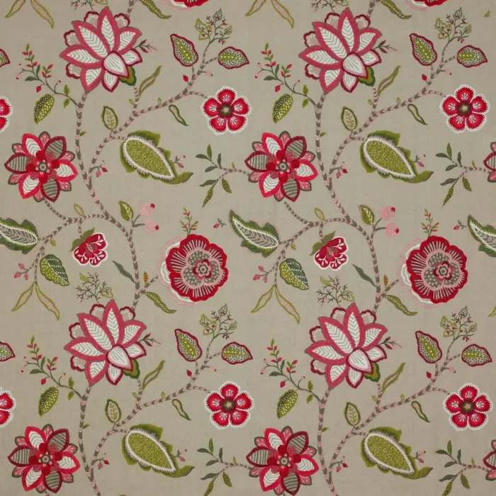 Havana Fabric - Red / Green swatch