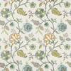 multicolour botanical embroideried fabric from Jane Churchill