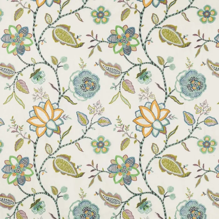 Havana Fabric - Green / Blue swatch