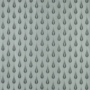 black-grey botanical embroideried fabric from Jane Churchill