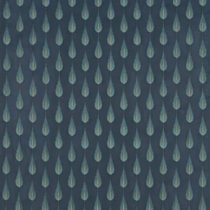 blue botanical embroideried fabric from Jane Churchill