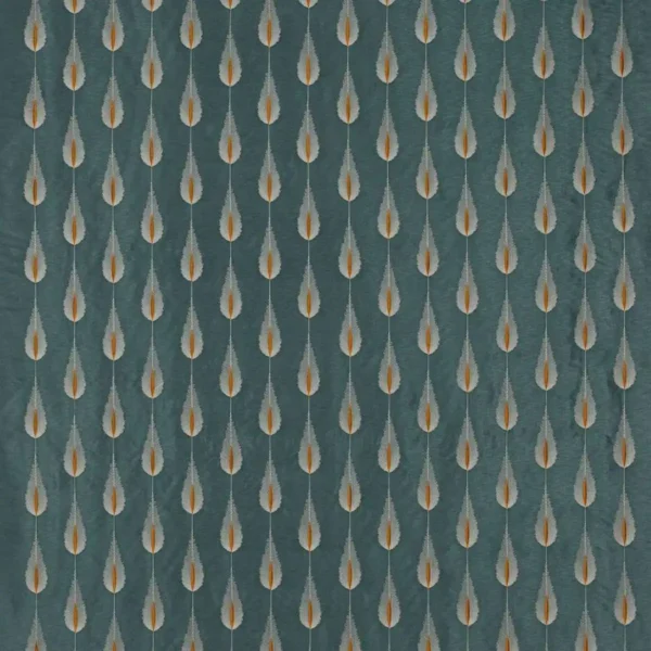Plato Fabric - Teal / Copper by jane churchill plato fabric